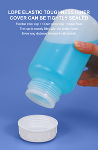 Reagente de laboratório boca larga 500ml/1L HDPE branco plástico redondo garrafa tela imprimível para gasolina & líquidos químicos