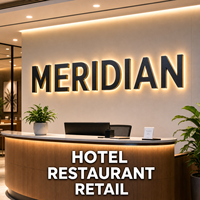 Enseigne LED suspendue personnalisée, lettres en métal et acrylique rétroéclairées pour l'entrée d'un magasin ou d'un café, enseigne lumineuse personnalisée pour la marque