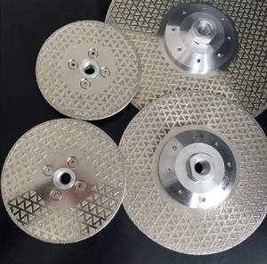 Endüstriyel Elmas Kesme ve Taşlama Diskleri Çift Taraflı Kaplamalı Elektrolizle Kaplanmış OEM Granit Mermer İçin 4,5 İnç Çapında - Product Image 1