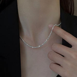 NS1417 <span class=keywords><strong>Collier</strong></span> ras du cou vintage à chevrons en acier inoxydable plaqué or fin <span class=keywords><strong>Collier</strong></span> ras du cou large à mailles épaisses - Product Image 3