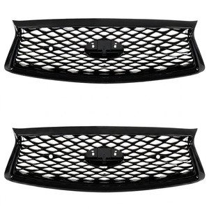 Front Grille <b>for</b> Infiniti Infiniti Q50 Q50S 2018-2021 ABS Glossy Black Replacement Bumper Hood <b>Mesh</b> Kit <b>Grill</b> - Product Image 1