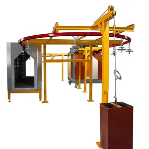 Longen Customized Full Automatic Powder Coating Paint Line Systems Automatic Spray Painting Booth Equipment