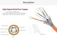 Nouvelle machine produite SFTP Cat7 23AWG câble LAN en cuivre solide 305m câble réseau Ethernet haute vitesse approvisionnement direct d'usine OEM