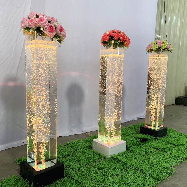 Best Selling Colorful LED Acrylic Pillars 16-Color Changing