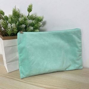 Bolsa de Maquillaje de Terciopelo Ecológica, Personalizable con Logotipo, Portátil, Reutilizable, Verde, para Viajes, para Mujeres, Venta al Por Mayor - Product Image 5