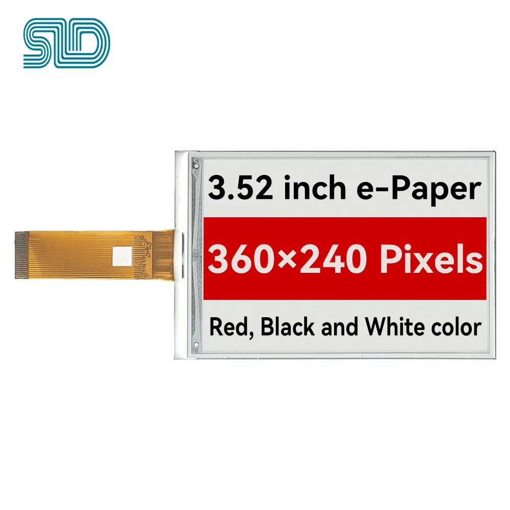 Red White Black 3 colors 3.5 Inch Epaper Module E Ink Display Screen for E-link Display DIY Phone Case