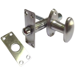 Verrou à pêne dormant à crémaillère de 80 mm - Chrome satiné - Product Image 1