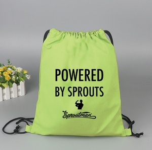 Sac à dos à cordon personnalisé en toile de coton léger et compact pour le sport et les voyages, avec logo, faible MOQ - Product Image 5