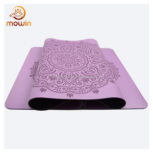 Colchonetas de yoga respetuosas con el medio ambiente, esterilla de yoga <span class=keywords><strong>mate</strong></span>, esterilla de Yoga de goma natural duradera con estampado personalizado de 4mm - Product Image 6