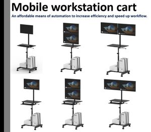 Carrito de Estación de Trabajo de Metal Extensible y Ajustable con Movilidad de 4 Ruedas para Creadores de Contenido - Product Image 1