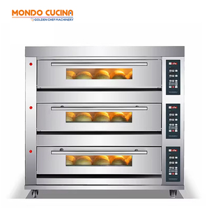 Machine de cuisine 3 étages 6 plateaux four de pont Commercial équipement de boulangerie four à pain four à <span class=keywords><strong>gaz</strong></span> <span class=keywords><strong>GDO</strong></span>-36 - Product Image 1