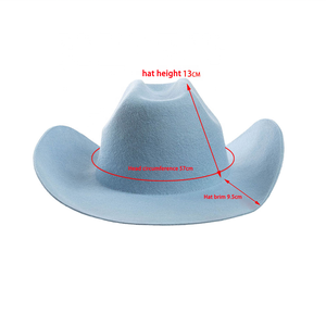 2025 OEM diseñador de alta calidad moda Fedora sombrero de fieltro personalizado vaquero lana occidental Chapeau Femme vaquera para aventuras al aire libre - Product Image 5