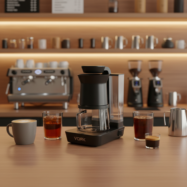 New Design Electric Semi-Automatic Drip Coffee Maker Cappuccino Machine Heat Preservation Household Use ODM Brand Plastic