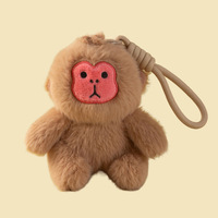 En gros, Jouets en peluche doux et mignons Singe doré, Macaque du zoo, Porte-clés en peluche de dessin animé, Poupées, Souvenirs, Décoration d'événements, Cadeaux pour enfants