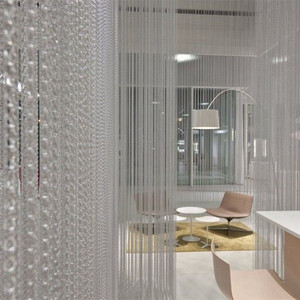 Treo trang trí kim loại bay màn hình chuỗi rèm cửa cho phòng Divider - Product Image 2