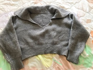 Maglione bianco da donna <span class=keywords><strong>con</strong></span> collo a girocollo autunno inverno Casual da donna maglia maglia <span class=keywords><strong>pantaloni</strong></span> larghi 3 pezzi Set da donna - Product Image 5