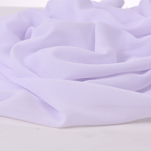 White Pearlescent Crinkle Chiffon Fabric Thick Solid Sheer Material For Dress Clothing Garment Making - Product Image 1