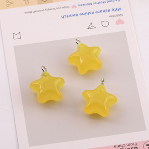 Perles en acrylique en forme d'étoile 23 mm en résine époxy pour la fabrication de bijoux, accessoires DIY, anneaux de jonction transparents et colorés - Product Image 3