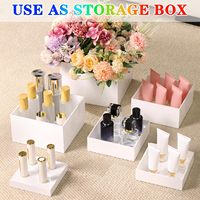 Présentoirs à Aliments en Acrylique Blanc pour Buffet, Supports de Présentation Alimentaire, Boîtes à Desserts Empilables en Forme de Cube pour Mariages et Fêtes