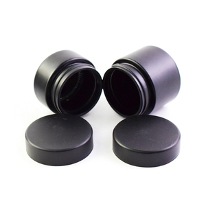 Uv Proof Black Colored Smell Proof Child Proof Glass Flower Display Packaging Jars With Child Resistant Lids