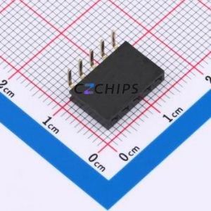 HX PM2.54-1x5P WC-Y Pin Socket Bent Lead Through Hole,P=2.54mm Connector 1x5P 2.54mm Square Hole Right Angle Insert - Product Image 1