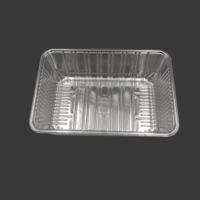 Couvercle transparent jetable Salade coupée de fruits frais Boîtes à plateau noir Emballage en plastique PET de qualité alimentaire avec blister