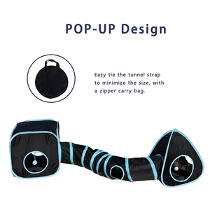 Komik yavru oyuncaklar katlanabilir oyuncaklar kedi interaktif kedi eğitim hayvan oyun oynamak 5/4/3holes kedi tüneli tüp - Product Image 6