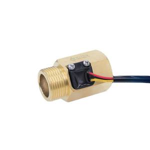 Capteur de débit en laiton à six points avec filetage interne et externe, technologie à effet Hall, sorties de signal d'impulsion - Product Image 1