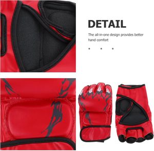 Gants de combat MMA CZFIT en gros, demi-doigts, épais, pour adultes, en PU, personnalisables, pour UFC et Sanda - Product Image 4
