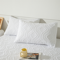 Housse de matelas en tissu polyester tissé imperméable, respirant, antidérapant, lavable en machine, couleur unie, motif fleur de phénix