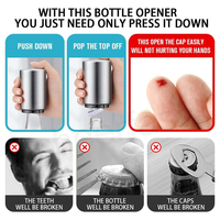 Ouvre-bouchon magnétique automatique personnalisé Décapsuleur de bouteille de bière en acier inoxydable argenté Ouvre-bouteille personnalisé Ouvre-bouteille de bière