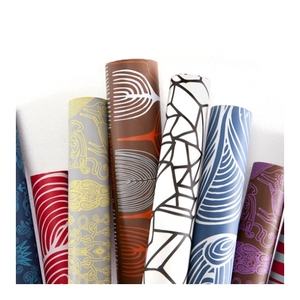 Carta da parati floreale moderna 3D per la decorazione della camera da letto disegni colorati dei cartoni animati su plastica impermeabile rotoli di parete interna <span class=keywords><strong>soggiorno</strong></span> - Product Image 5