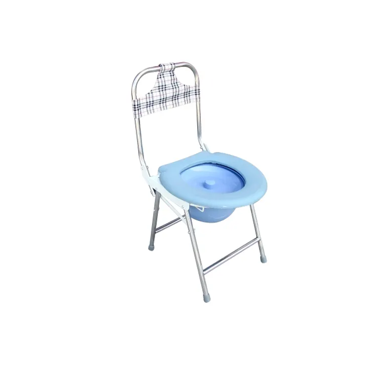 كرسي متحرك قابل للطي قابل للطي ، كرسي استحمام مع مرحاض