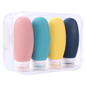 Produit tendance 2026 Ensemble de bouteilles de voyage en silicone Kit de contenants Bouteilles de shampooing de voyage en silicone pour articles de toilette - Product Image 1