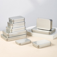 Mini Portable maison stockage boîte en fer blanc conteneur argent métal de qualité alimentaire fer blanc avec couvercle vide boîte de conserve Kit