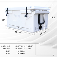 Glacière isotherme portable en plastique rotomoulé haute performance, grande capacité, pour camping et pêche en extérieur