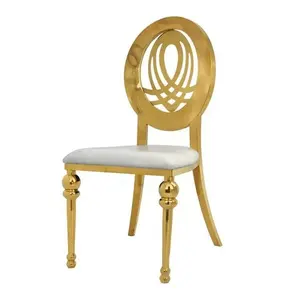 Chaises de salle à manger modernes, légères, luxueuses, dorées, en métal royal, avec cadre en acier inoxydable