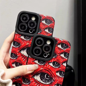 เคสโทรศัพท์มือถือหนัง TPU แบบนิ่มพิมพ์ลายดวงตาสีแดงแบบเต็มหน้า<span class=keywords><strong>จอ</strong></span>สำหรับ <span class=keywords><strong>iPhone</strong></span> 17 8 x XR XS 11 12 13 14 15 16 PRO MAX - Product Image 6