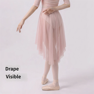 Gonna da ballo all'ingrosso ODM per allenamento, abito casual lungo da donna per insegnanti, <span class=keywords><strong>grembiule</strong></span> in chiffon annodabile per pratica e performance - Product Image 2