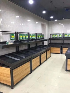 Usine Dragonshelf Personnaliser Étagère en bois pour <span class=keywords><strong>fruits</strong></span> <span class=keywords><strong>et</strong></span> <span class=keywords><strong>légumes</strong></span> Étagère durable pour supermarché Étagère de présentation Prix d'usine - Product Image 3