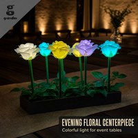Lampu Motif Dekoratif Natal Taman Bunga Mawar 3D LED RGB IP65 Luar Ruangan