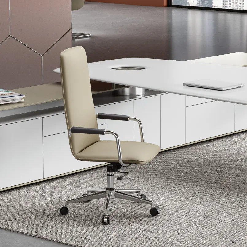 Moderno alto schienale ergonomico girevole sedia da ufficio a buon mercato per soggiorno Executive in pelle mobili da ufficio