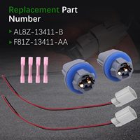 AL8Z-13411-B Kit de connecteurs et de faisceaux de câbles pour feux de plaque d'immatriculation arrière, 2 pièces, pour Ford F-150 Ranger Explorer 2004-2021