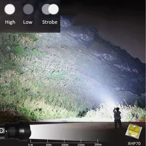 P70 <span class=keywords><strong>LED</strong></span> 3 Chế Độ Dài Phạm Vi Zoomable Săn Bắn Mạnh Mẽ Có Thể Sạc Lại <span class=keywords><strong>Torch</strong></span> Ánh Sáng Điện Hiển Thị Chiến Thuật Khẩn Cấp Đèn Pin - Product Image 4