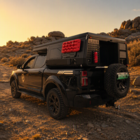 Camper pour camion tout-terrain avec toit relevable, coque rigide, pour expéditions en 4x4