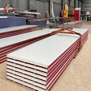 <span class=keywords><strong>Prepainted</strong></span> जस्ती स्टील polyurethane पु फोम सैंडविच दीवार घूंट पैनलों - Product Image 6
