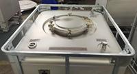 Réservoir en acier inoxydable IBC de qualité alimentaire Wanlong 1000L Stockage écologique avec chariot élévateur à 4 voies