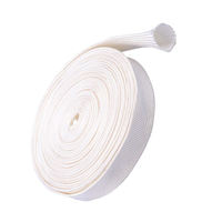 Tubo de fibra de vidrio trenzado de alta sílice para protección contra calor extremo, continuo hasta 1000°C, con certificación ROHS y CE, para fabricación de cubiertas de tuberías de vidrio.