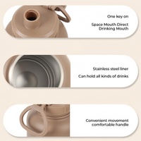 Bouteille d'eau portable 3-en-1 en acier inoxydable de 32 oz pour chiens et chats, avec récipient alimentaire, idéale pour les voyages en extérieur, qualité alimentaire