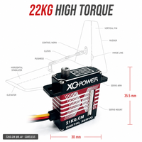 Servomoteur étroit XQ-POWER XQ-S2221D 22KG numérique sans noyau, corps de 12mm, étanche, 0.10s, 8.4V pour avion RC et UAV, vente en gros